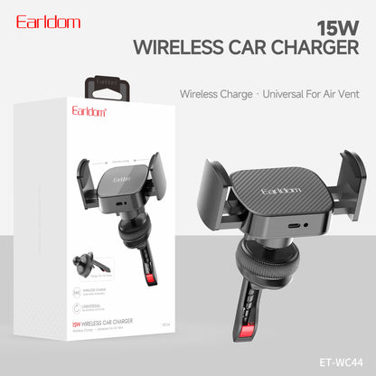Earldom 15W Wireless Car Charger Black ET-WC44
