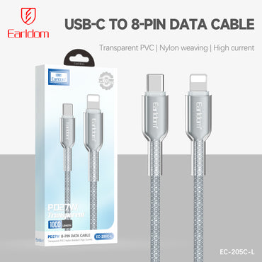 Earldom PD27W Trasparent 8- pin Data Cable EC-205C-L