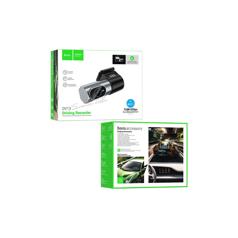 Hoco DV13 Screenless hidden driving recorder - iron gray