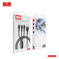 Câble de charge rapide Earldom 3A 3-en-1 1200 mm Noir IMC031