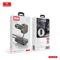 Chargeur de voiture Earldom 6 en 1 150 cm sans câble noir CC26