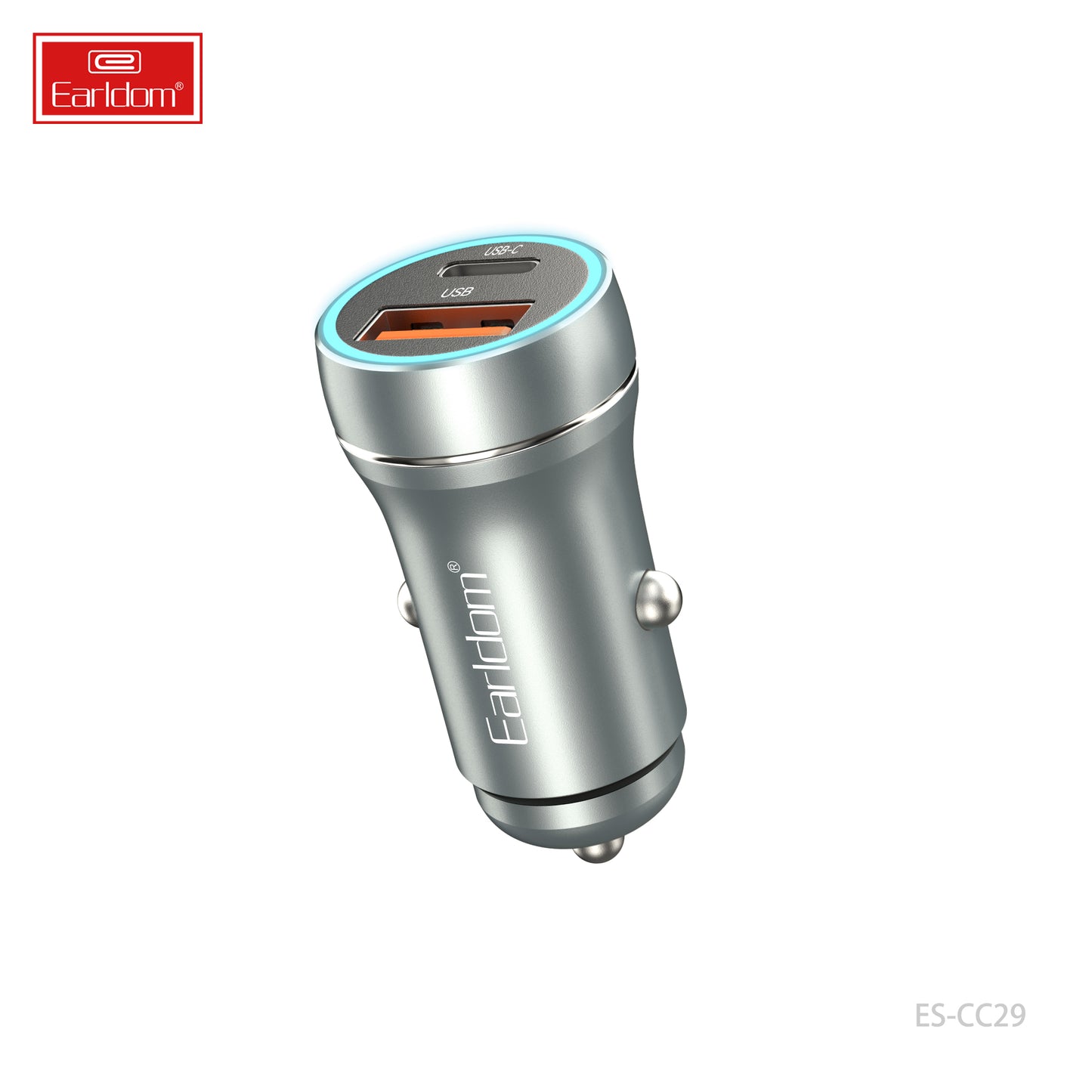 Adaptateur lecteur de cartes Earldom 3 en 1 USB-C vers OTG blanc