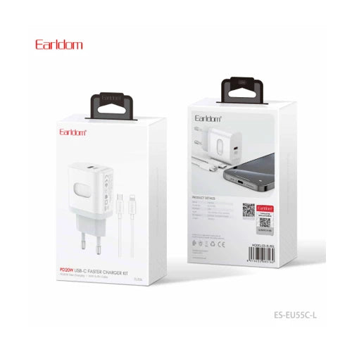 Earldom PD20W USB-C Faster Charger Kit ES-EU55 C-C