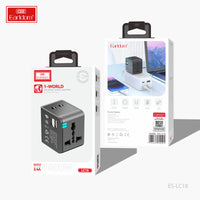 Adaptateur de voyage universel Earldom 1500 W 2,4 A Noir LC18