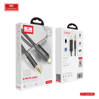 Câble audio Earldom 8 broches vers 3,5 mm noir AUX68