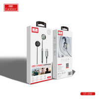 Écouteurs stéréo USB-C Earldom Gris E68