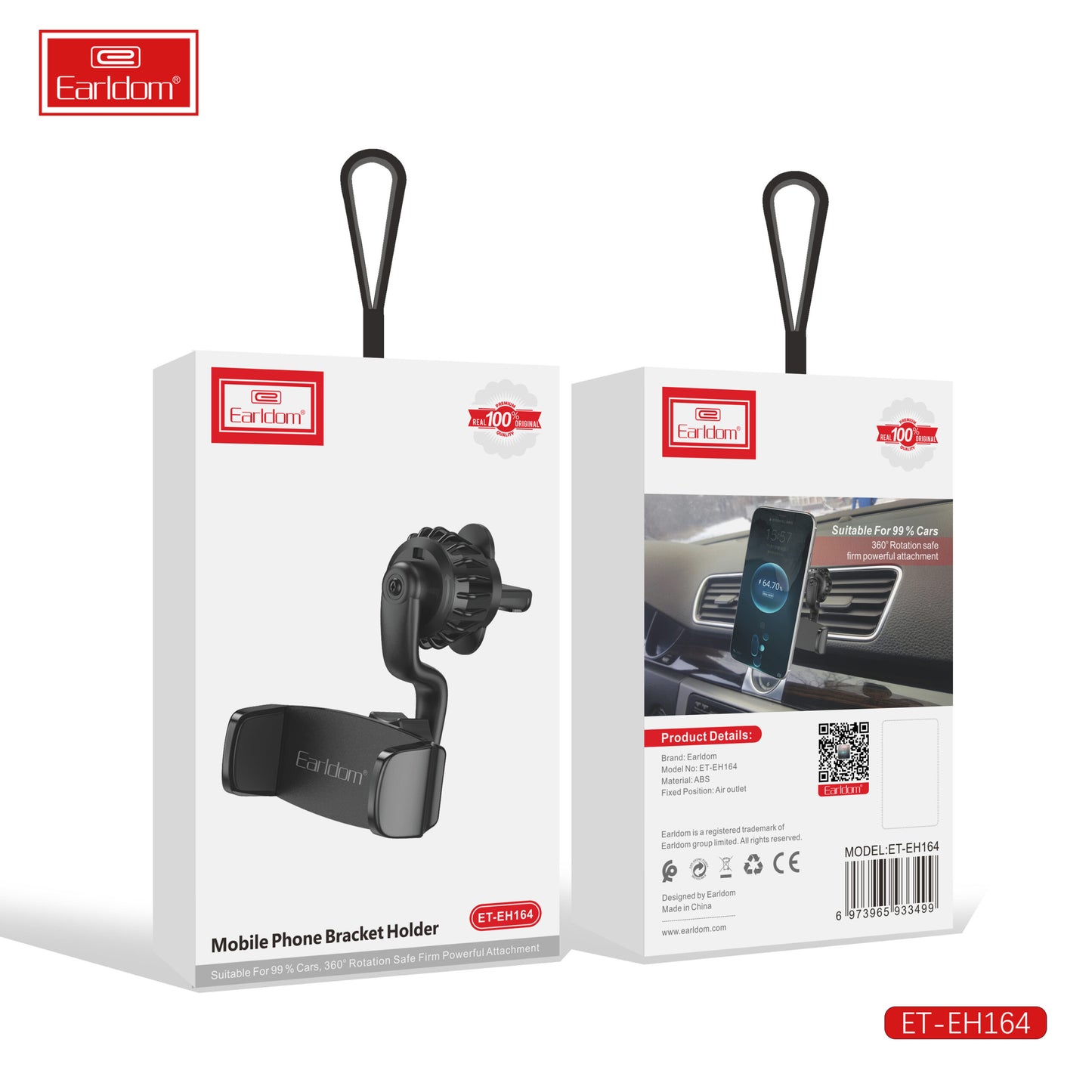 Support de téléphone portable Earldom noir ET-EH164