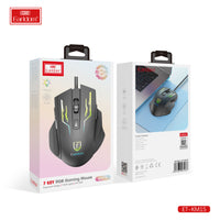 Souris gaming Earldom 7 touches RGB, design ergonomique (KM15), noire