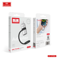 Adaptateur Earldom USB-C vers 8 broches argenté OT90L