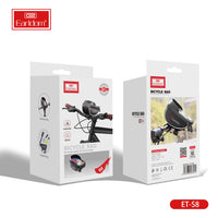 Sacoche de vélo Earldom pour écran tactile jusqu'à 6,5 pouces Noir S8