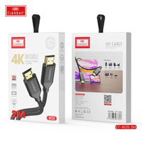 Earldom Câble audio-vidéo 4K HD 2 mètres Noir ET-W26 2M