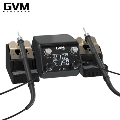 GVM Double station mobile phone maintenance constant temperature welding station GVM T210D