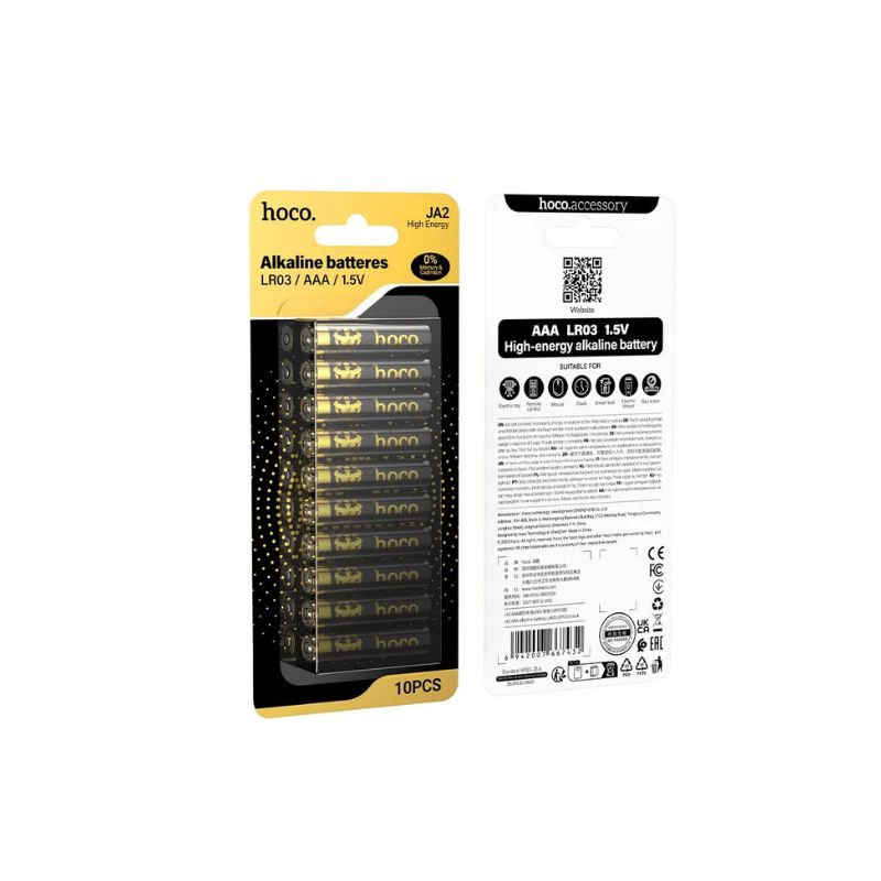 Hoco JA2 AAA alkaline battery LR03(10PCS) - black