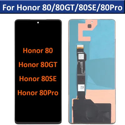ORIGINAL (Sans châssis) Ecran LCD NOIR HONOR 80 PRO 5G (FLAT DISPLAY)