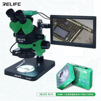 Microscope Relife RL M3T-B1 + M-12 (caméra 38 MP) + M-24 (écran 10,1 pouces)