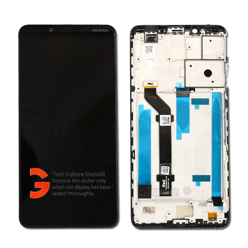 Écran LCD + écran tactile + Cadre 20ROOBW0001 Nokia 3.1 Plus (TA-1104 TA-1115 TA-1118 TA-1125) Noir