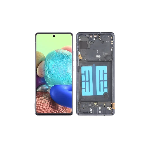 OLED (Avec châssis) Écran LCD Samsung Galaxy A71 5G (A716F/B/U) Bleu Prisme Cube