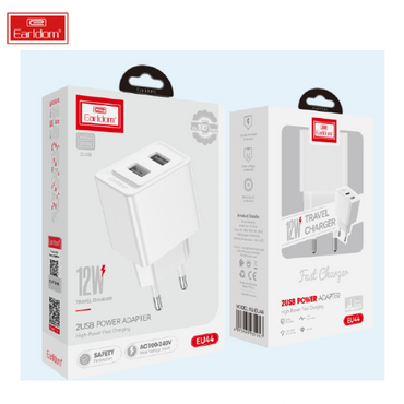 Earldom 12W 2USB Power Adapter Travel Charger ES-EU44