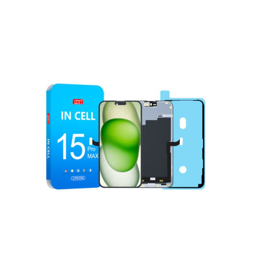 ZY INCELL FHD 1080P - 120 Hz (LTPS) ÉCRAN LCD IPHONE 15 PRO MAX NOIR