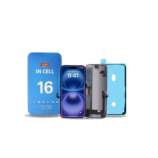 ZY INCELL FHD 1080P - 120 Hz (LTPS) ÉCRAN LCD IPHONE 16 NOIR